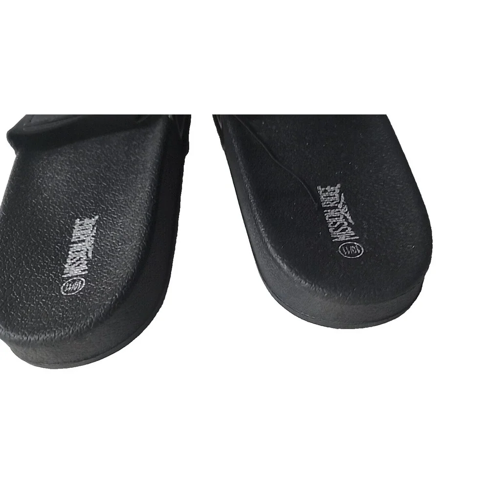 Mission Ridge‎ Men's Slides Black Strap Sandals Shoes Size  10/11 Brand New